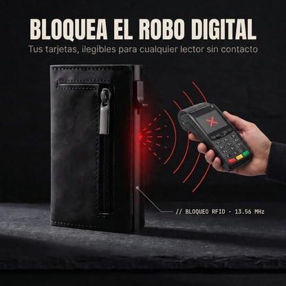 GUARDIÁN — Cartera Antirrobo con Bloqueo RFID